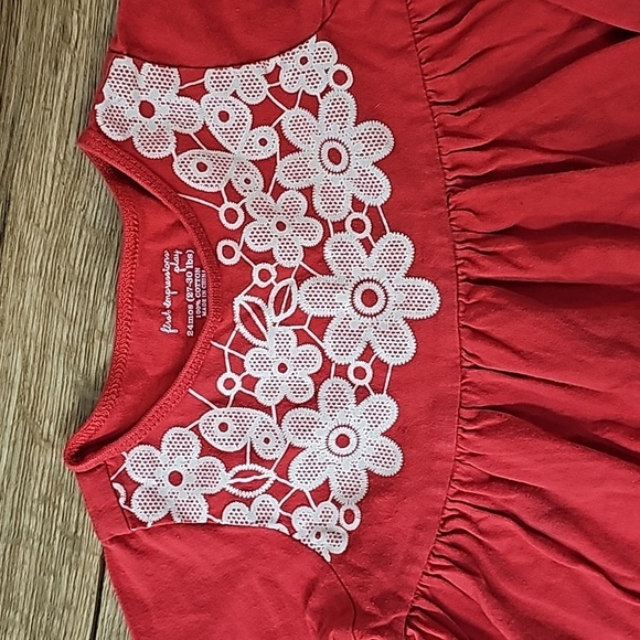 2/$6‎ First Impressions Pink & White Flowers Long Sleeve Top Sz 24mo - Picture 2 of 3